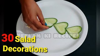 30 Beautiful vegetable Salad creates in plate step by step [upl. by Arataj875]