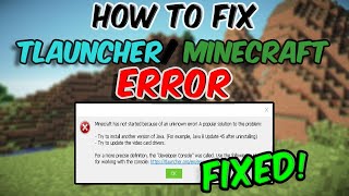 How to fix java error in TLauncher Minecraft [upl. by Killam]