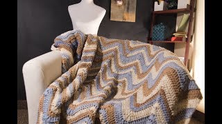 Crochet Chevron Afghan Pattern Tutorial [upl. by Akerdal]