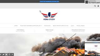 FREE FEMA Test Answers  EMI collage credits ISP answers [upl. by Auqemahs831]