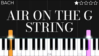 JS Bach  Air on the G String  EASY Piano Tutorial [upl. by Eile]