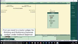 How to Pass Expense Entry in VAT Scenario in Tally ERP [upl. by Jonina]