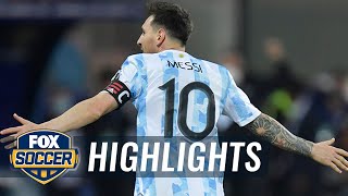 Lionel Messi buries unreal free kick dazzles in Argentinas 30 win  2021 Copa América Highlights [upl. by Piggy419]