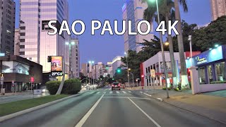 Sao Paulo 4K  Modern City Center  Driving Downtown  Brazil [upl. by Caylor]