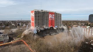 Sprengung Hochhaus quotWeißer Riesequot in Duisburg am 24032019 [upl. by Albertson26]