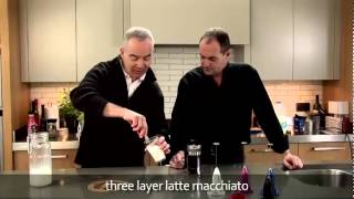 aerolatte  milk frother makes three layer caffè latte macchiato [upl. by Omissam957]