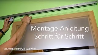 Glas Schiebetür einbauen Montage Anleitung [upl. by Retrop]