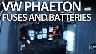 Where are batteries fuses and relays in VW Phaeton Volkswagen fusebox battery [upl. by Chui]