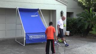 The Great Base Backboard  portable tennis backboard [upl. by Teirtza]