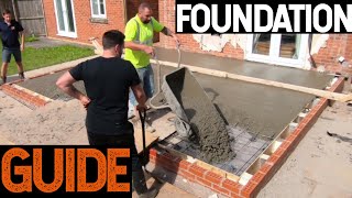 Bricklaying  How To Do Foundations For House Extension [upl. by Tesler]