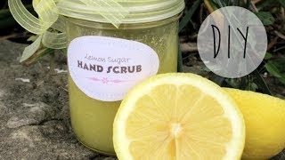 DIY Lemon Sugar Hand Scrub  cutepolish [upl. by Ermentrude]