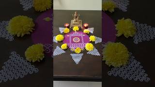 Rathasaptami special Ratham kolam with stencil  shorts [upl. by Land]