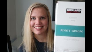 Kirkland Pinot Grigio Box Wine Review [upl. by Ahsekal]