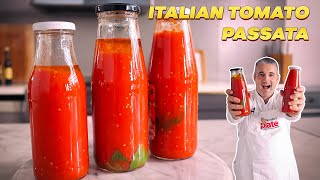 How to Make ITALIAN TOMATO PASSATA at Home Small Batch Tomato Sauce [upl. by Einoj]