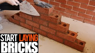 How to lay bricks for beginner [upl. by Edouard]