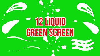 Top 12  Green Screen Liquid Shape  by Green Pedia [upl. by Kendre844]