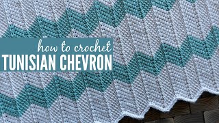 Tunisian Chevron Crochet Tutorial [upl. by Aniahs]