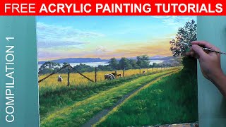 Free Acrylic Painting Tutorials by JMLisondra shorts [upl. by Anaiek]