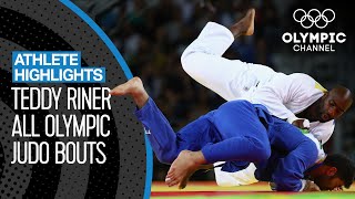 All Teddy Riner 🇫🇷 Olympic Medal Bouts  Athlete Highlights [upl. by Arsuy]