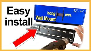 How to install TV wall mount Tilting  Onn 32quot to 47quot Review [upl. by Euqitsym]