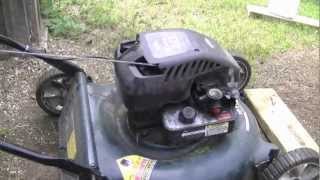 HOWTO ADJUST THE ENGINE RPMS ON A BRIGGS AND STRATTON LAWNMOWER [upl. by Naloc]