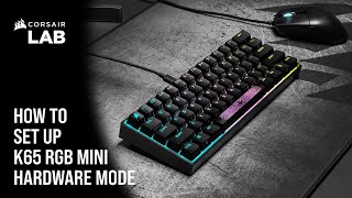 How To Set Up CORSAIR K65 RGB Mini in Hardware Mode [upl. by Ponzo]