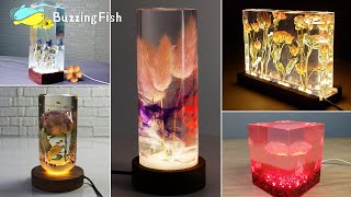 5 MOST Amazing Epoxy Resin LAMPS  Flower in Resin  RESIN ART [upl. by Bergquist815]