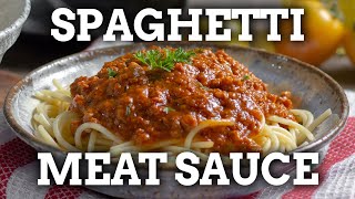 The BEST Spaghetti Meat Sauce Recipe [upl. by Hnahk257]