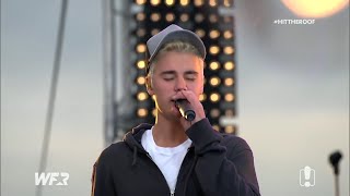 Justin Bieber  Baby acoustic  Live  Fox FMs Hit the Roof [upl. by Medovich461]