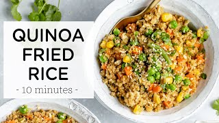 QUINOA FRIED RICE ‣‣ 10minute dinner recipe [upl. by Eirffej]