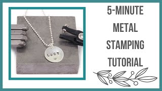 5  Minute Metal Stamping Tutorial for Beginners How to Stamp on Metal  Beaducationcom [upl. by Atalante]