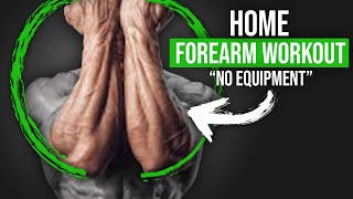 Home Forearm Workout NO EQUIPMENT [upl. by Htrowslle]