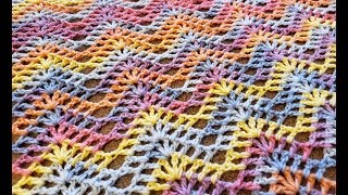 The Lacy Chevron Stitch Crochet Tutorial [upl. by Doownelg]