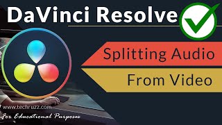 How To Separate Audio From Video In DaVinci Resolve  Beginners Guide [upl. by Herculie]