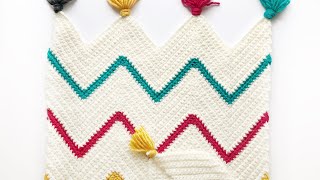 How to Start a Crochet Chevron Blanket [upl. by Witt679]