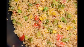 Quinoa Veg Fried Rice  How to cook Perfect Fluffy Quinoa  Weight Loss Recipe [upl. by Sophie564]