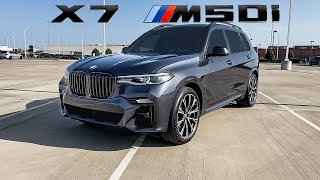 2021 BMW X7 M50i Walkaround Review  Exhaust Sound amp Launch Control [upl. by Annaerb]