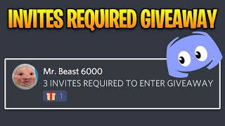 Setup Giveaway That Requires Invites on Discord [upl. by Ahseyd169]