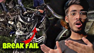 ACCIDENT HOGYA 😰 Gadi ka break fail ho gaya [upl. by Nannaihr]