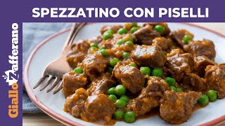 SPEZZATINO CON PISELLI  Ricetta facile [upl. by Nadnarb]