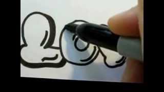 Graffiti Letters How To Draw Graffiti Letters  Bubble Letters [upl. by Yeslehc157]