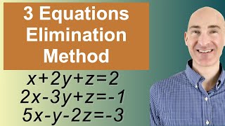 Solving Systems of 3 Equations Elimination [upl. by Ploch442]