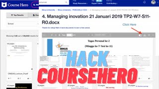 CARA CEPAT DOWNLOAD DOKUMEN DI COURSEHERO 2021 WORK 100 [upl. by Zoie]