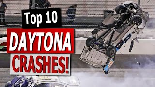 Top 10 Daytona 500 Crashes [upl. by Eiramnwad]