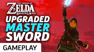 Zelda Breath Of The Wild  Upgraded Master Sword At Max Power Gameplay [upl. by Haelahk559]