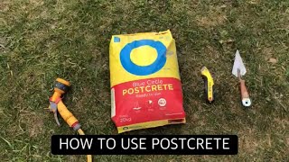 HOW TO USE POSTCRETE  WOODEN POST INSTALLATION  DECKING DIY [upl. by Gerc922]