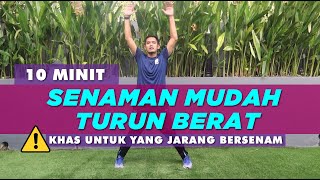 Set Senaman Mudah 10 Minit Untuk Kurus  KHAS UNTUK YANG JARANG BERSENAM [upl. by Bernice]