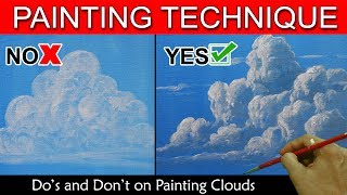 Dos and Dont on Painting Clouds in Basic Step by Step Acrylic Painting Tutorial by JM Lisondra [upl. by Kcirtapnhoj]