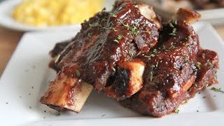 Oven Baked BBQ Beef Ribs Recipe [upl. by Oxford]