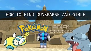 pokemon brick bronze how to find gible and dunsparce [upl. by Anneirb]